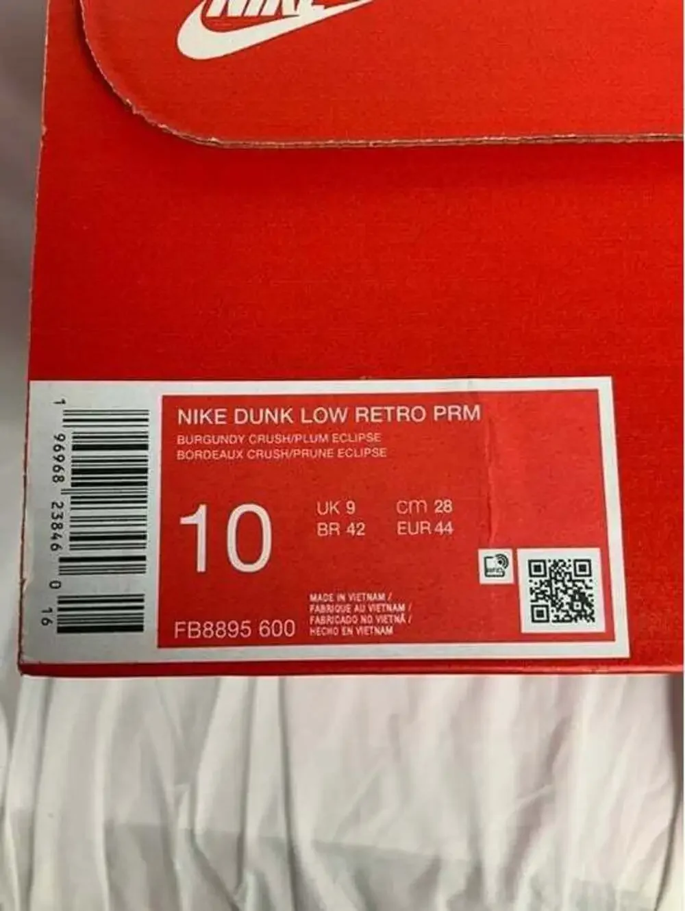 Nike Dunk Low Retro PRM Size 10